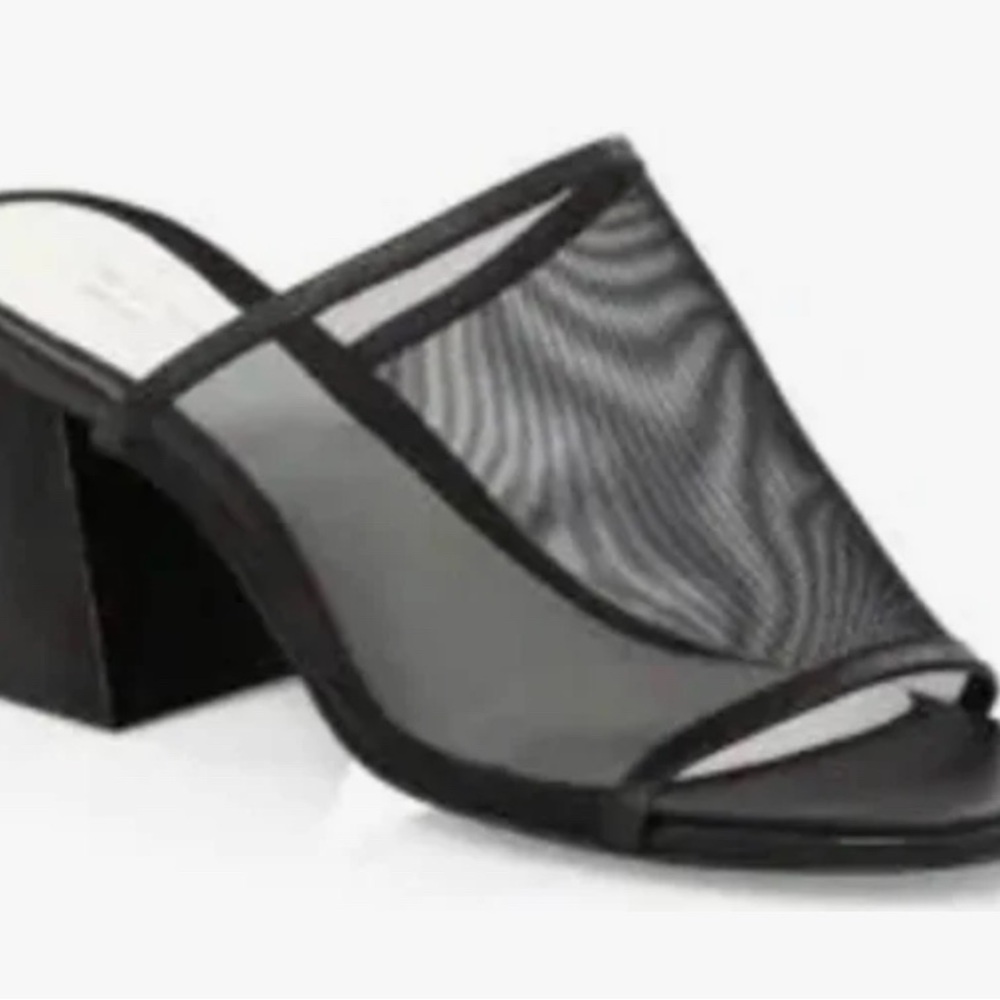 rag & bone Black Sheer Mesh Mules retail $375